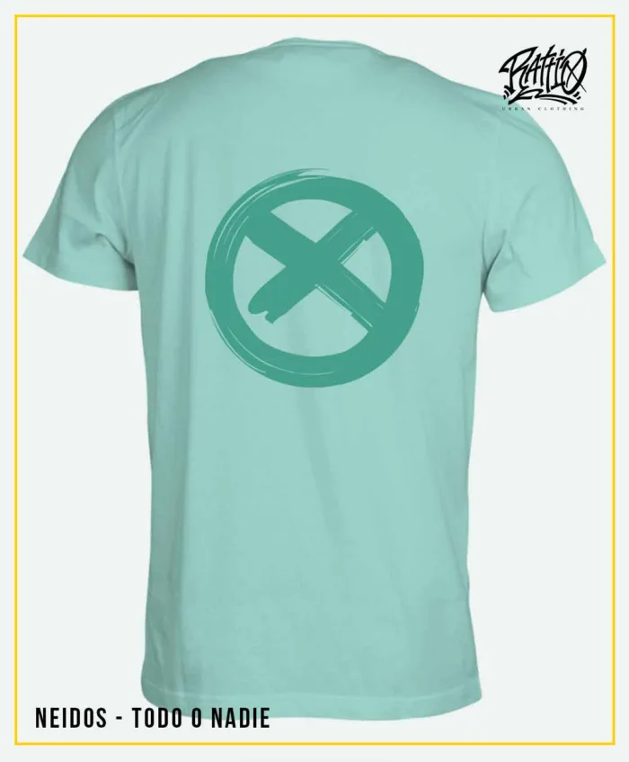 Camiseta "Todo o Nadie" AZUL TURQUESA - Imagen 2